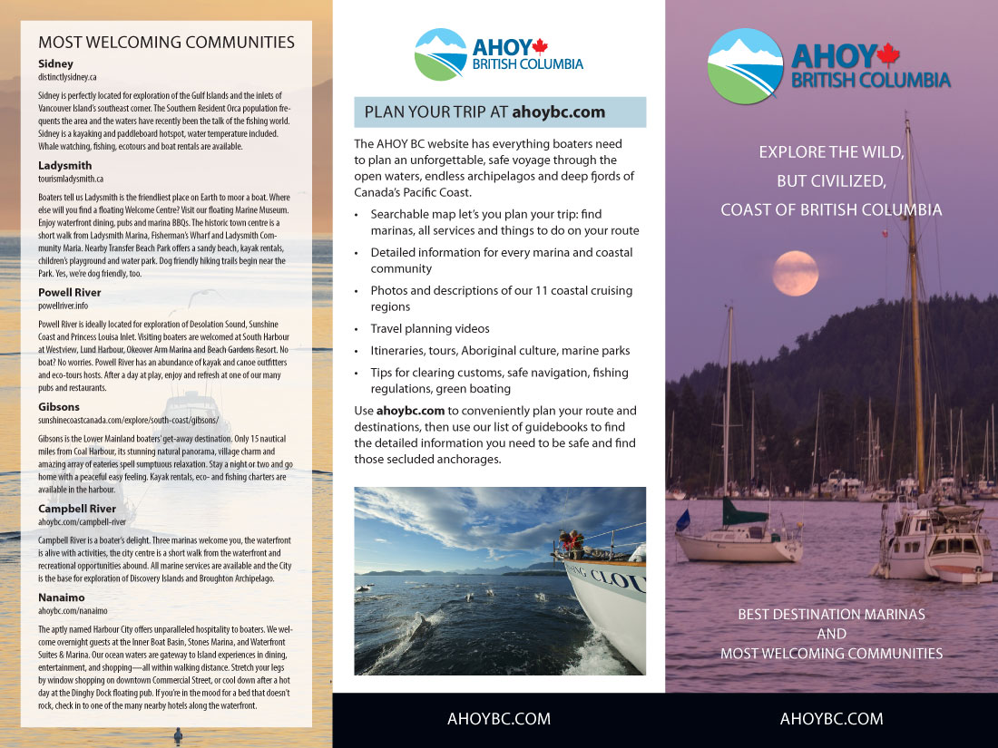 AHOY BC Boat Show Brochure outside panels